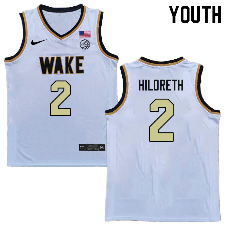 Youth #2 Cameron Hildreth Wake Forest Demon Deacons 2022-23 College Stitchec Basketball Jerseys Sale